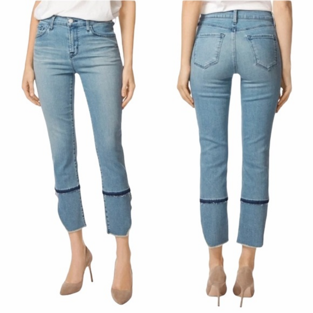 NWT J Brand Ruby High Rise Cigarette Raw Hem Patriot Cropped Jeans‎ Size 29